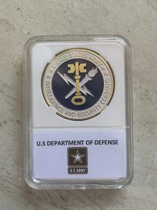 Moneta sfida ESERCITO USA INTELLIGENCE E COMANDO SICUREZZA con custodia - Foto 1 di 2