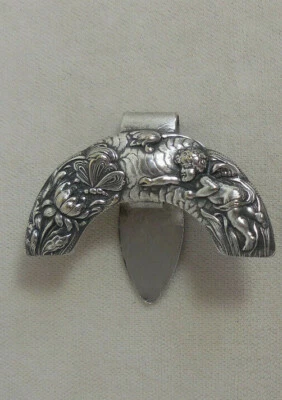 Antique Art Nouveau Silver Plate Chatelaine Clip - Image 1 of 4