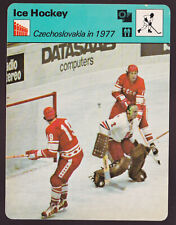 CZECHOSLOVAKIA IN 1977 Holecek Balderis Yakuchev Hockey 1978 SPORTSCASTER CARD