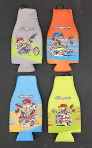 (4) SNAP-ON TOOLS ED ROTH ART BEER BOTTLE HOLDERS SLEEVE W/ ZIPPER MULTI COLOR - Picture 1 of 8