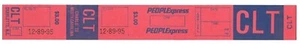 Etiqueta de equipaje de aerolínea - PEOPLExpress - CLT - Charlotte - sin usar obsoleta (BT184) L - Imagen 1 de 1