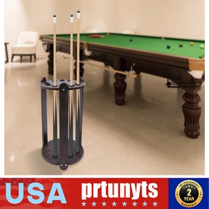 Floor Stand Billiard Cue Holder 9Hold Pool Cue Stick Rack Holder Table Wooden - Picture 1 of 10