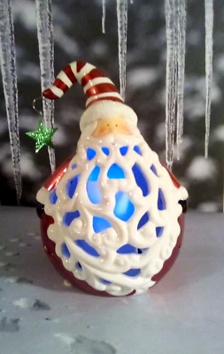 家庭反射 SANTA 灯笼带无焰蜡烛颜色变化 8 — 第 1/4 张图片