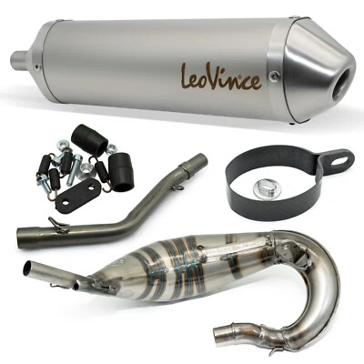 Échappement complet LeoVince X-FIGHT acier inox pour Rieju MRT 50 / SM / MRT PRO - Photo 1/4