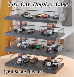 1/64 Scale Car Shelf Matchbox Car Diorama Garage 4 Level Maximum 40 Cars Storage - Picture 1 of 13