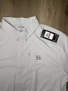 Under Armour Fishing Shirt Hybrid Long Sleeve Shirt Gray Men 2XL 1383570 NWT - Picture 1 of 8