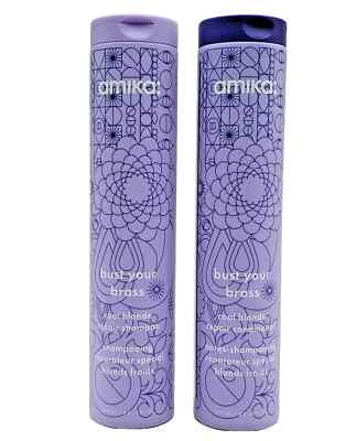 Amika Bust Your Brass Cool Blonde Repair Shampoo & Conditioner 9.2 oz Duo - Image 1 of 4