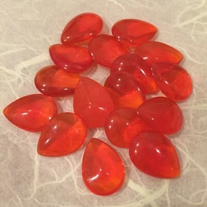 C41 18x13mm tangerine pear shape glass jewels, unfoiled pointed back (20) - Picture 1 of 1