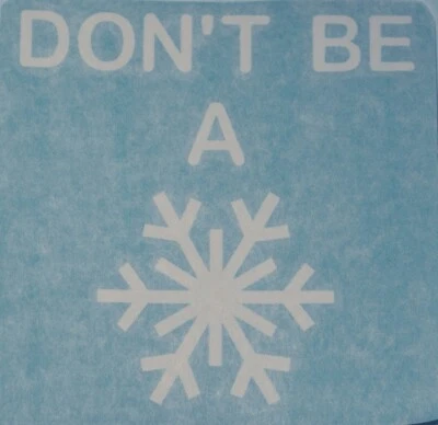 Pegatina/calcomanía de vinilo Don't Be A Snowflake  Foto 1 de 2