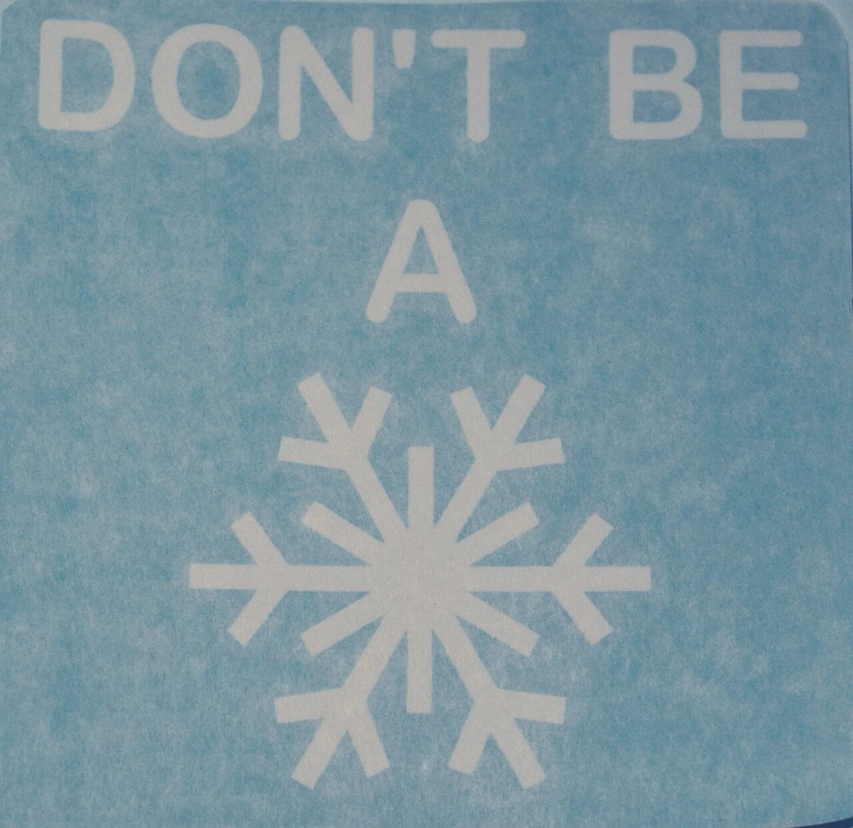 Pegatina/calcomanía de vinilo Don't Be A Snowflake  Foto 1 de 2