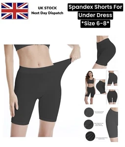 Damen Slip Shorts bequeme Boyshorts Höschen für Yoga schwarz UK Größe M - Bild 1 von 8