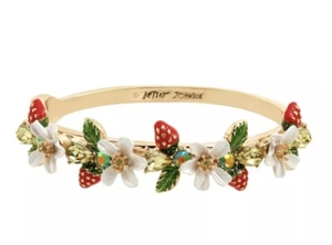 Betsey Johnson Strawberry Bangle Bracelet MSRP $58 - Picture 1 of 4