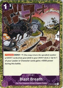 Blast Breath ST04-016 C - One Piece Animal Kingdom Pirates - Lámina inversa (NM) - Imagen 1 de 2