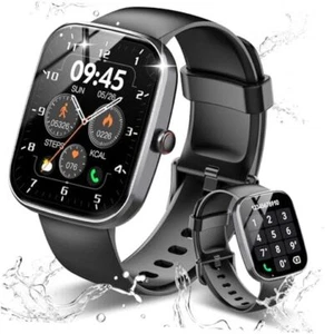 Smart Watch, 1.91" HD Screen Smartwatch for Men Women(Answer/Make Call), Black - Picture 1 of 8