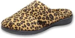 Vionic Gemma Tan Leopard Terry Orthaheel Slip On Mule Slipper Womans Size 6 - Picture 1 of 9
