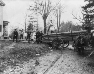 Original Abraham Lincoln Log Cabin 8x10 Reprint Of Old Photo - Picture 1 of 1