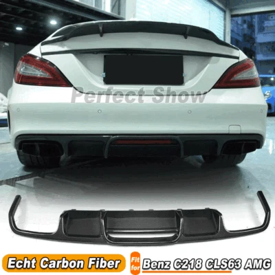 Für Mercedes W218 C218 CLS63 AMG Carbon Diffusor Heckdiffusor Spoiler Heckansatz - Bild 1 von 4