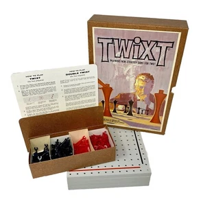 TwixT 3M Bookshelf Strategy Board Game 1962 Vintage Gold Box - Picture 1 of 18