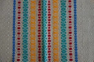 Panel de algodón tejido a rayas a rayas estilo étnico vintage 46x64 #2 - Imagen 1 de 1