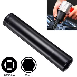 1/2" Drive 30mm CR-V Deep Impact Socket 200mm Length 6-Point Metric Sizes Tool - Picture 1 of 12