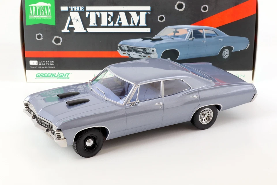 1967 CHEVROLET Impala Sedan A-team Equipo-a Blue-grey 1 18 Greenlight 19047