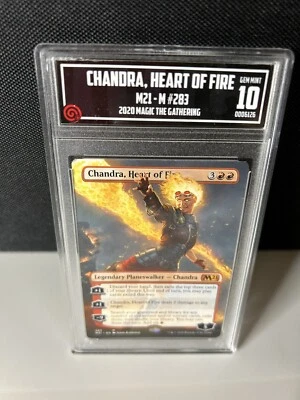 TCCG 10 NOT PSA Chandra, Heart of Fire borderless Core 2021 Graded Commander - Image 1 of 2