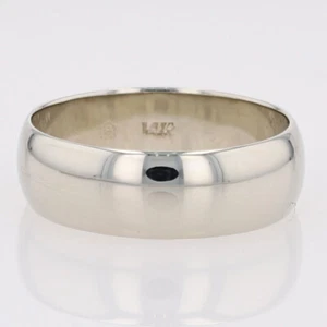 7.4mm Polished Classic Wedding Band Ring 14k White Gold 7.62 Grams Size 12.25 - Picture 1 of 6