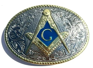 Hebilla masónica (2 1/2” ”-2”) ajuste perfecto para cinturón ancho de 1 1/2”, - Imagen 1 de 2