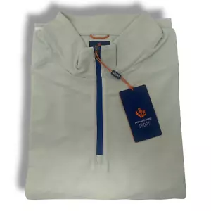 Donald Ross Golf Wyatt Pullover 1/4 Zip Uomo Large L Sport Fit Grigio Ghiacciaio Nuovo con etichette - Foto 1 di 5