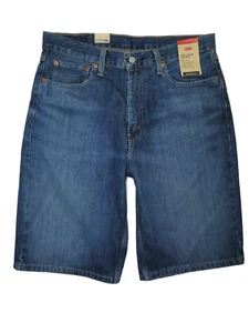 Levi's 469 Loose Fit Jean Shorts Medium Dark/Blue NWT 12" inseam - Picture 1 of 7