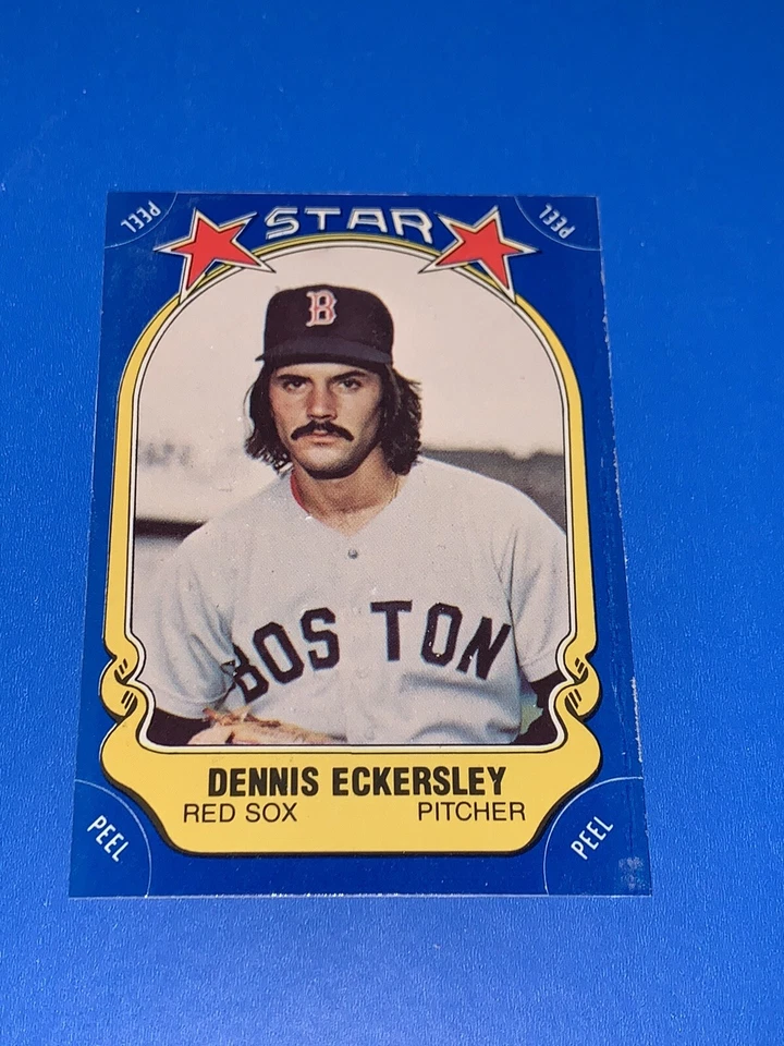 1981 Fleer Baseball Star Stickers #34 Dennis Eckersley Boston Red Sox - Image 1 of 1