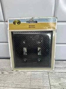 Hampton Bay Branston schwarze Oberfläche Doppel Kipp Wandplatte Schalter Abdeckung - Bild 1 von 1