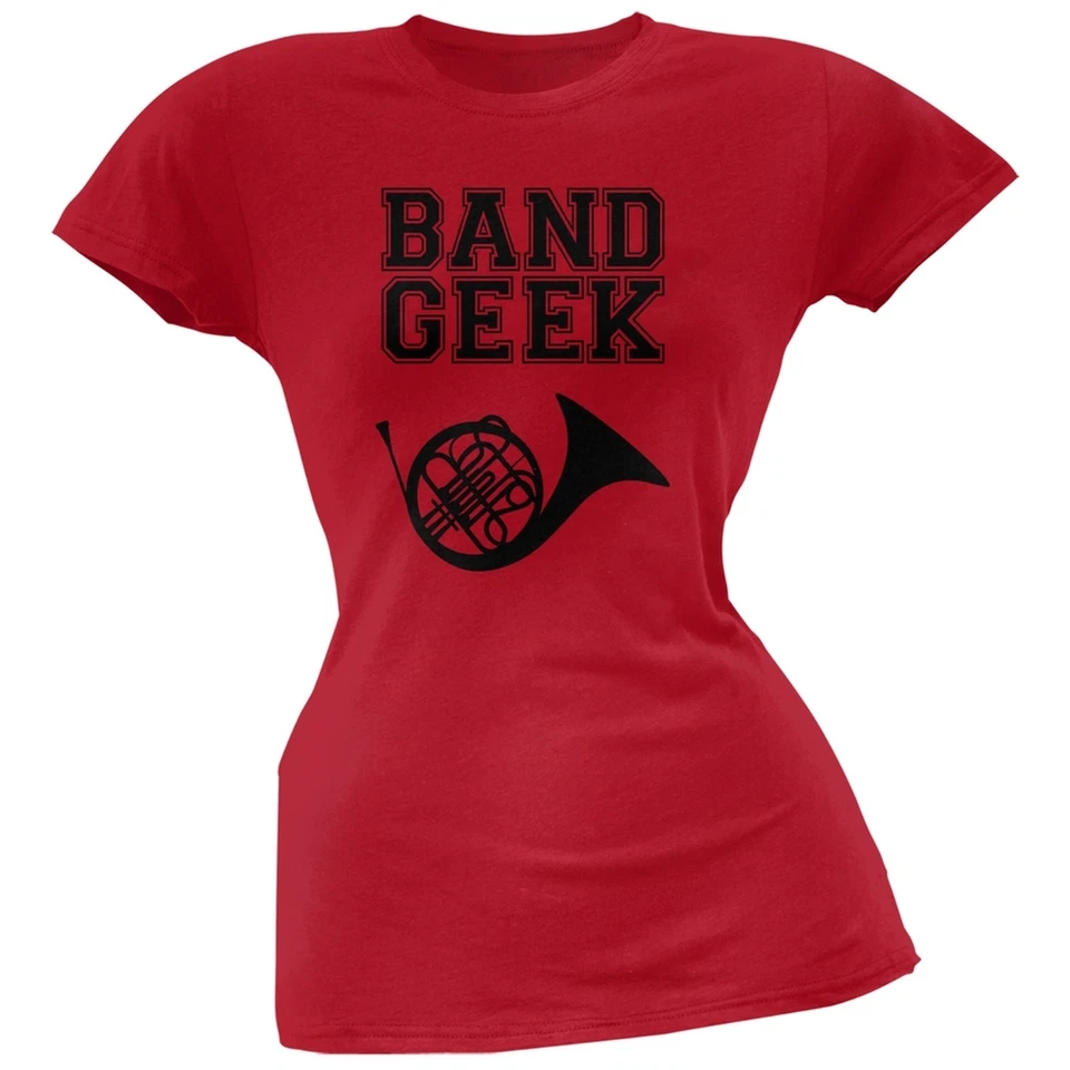 Camiseta Band Geek Cuerno Francés Roja Suave Juniors Foto 1 de 1