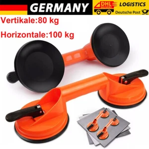 2x Saugheber 100kg Vakuumheber Glassauger Scheibenheber Saugnäpfe Aluminium - Bild 1 von 13