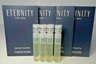 4x Calvin Klein Eternity for Men Eau De Toilette EDT muestra aerosoles 0,04 oz, 1,2 ml Foto 1 de 4