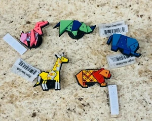 ORIGAMI BEAR BUNNY GIRAFFE ELEPHANT RHINO AUTHENTIC JIBBITZ SHOE CHARM FIT CROCS - Picture 1 of 6