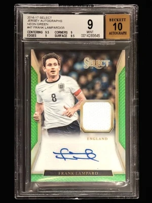 2016-17 Panini Select NEON GREEN Frank Lampard Jersey Autograph 16/35 BGS 9/10!! - Image 1 of 2