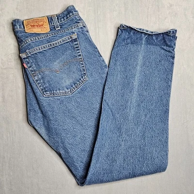 Vintage Levis 505 Jeans Mens 38x34 (Fits 36x32) Blue Denim Straight Leg USA 90s - Image 1 of 4
