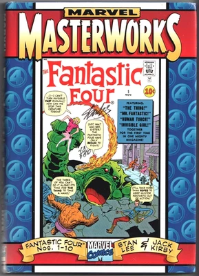 MARVEL MASTERWORKS FANTASTIC FOUR VOL 1 HC DYNAMIC FORCES SIGNED STAN LEE DF COA Foto 1 de 2