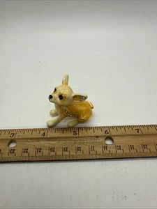 Chihuahua Dog Pewter Enamel Bejeweled Hinged Miniature Trinket Box - Picture 1 of 9