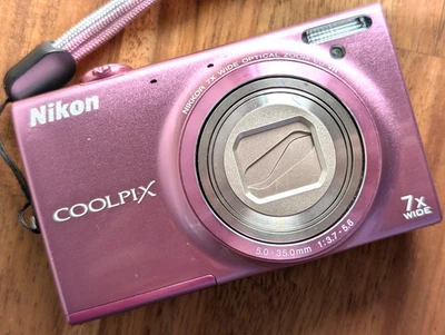 N MINT Nikon COOLPIX S6100 16.0MP Digital Camera 7x Zoom English ok Japan Pink - Image 1 of 4