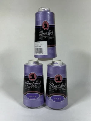 Maxi Lock Serger Thread Overlocker Sewing LOT OF 3 Lilac SEALED Polyester - Image 1 of 4