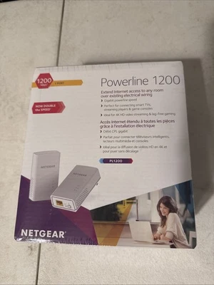 NETGEAR Powerline adapter PL1200 Wall-plug 1200 Mbps Etherne Port NEW - Image 1 of 4