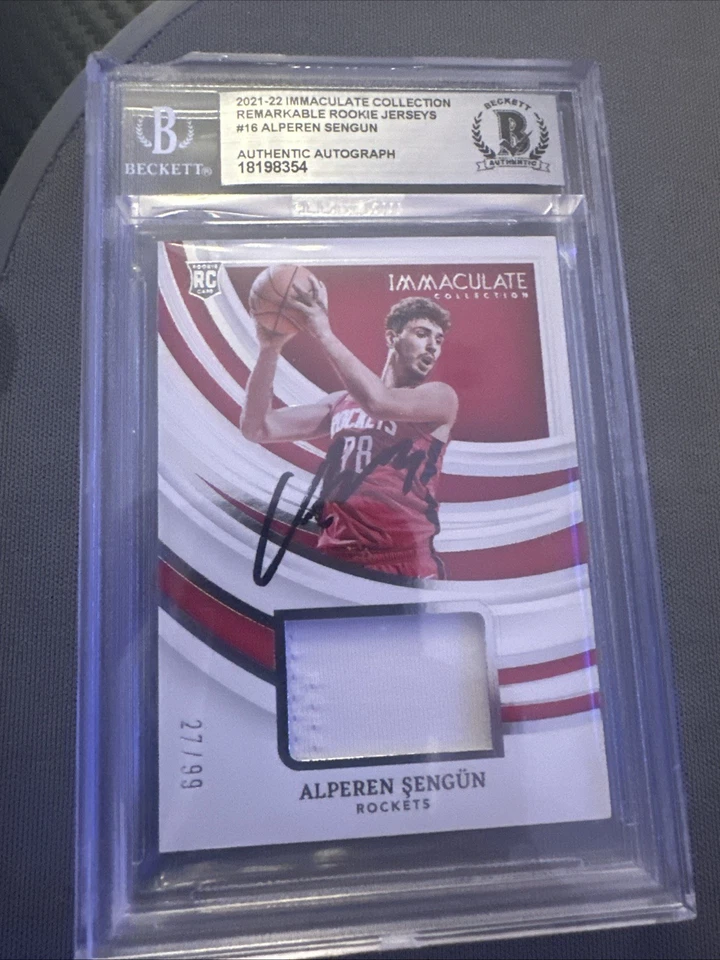 Alperen Sengun Signed 2021 Panini Immaculate Collection Rookie Jerseys /99 - Image 1 of 4