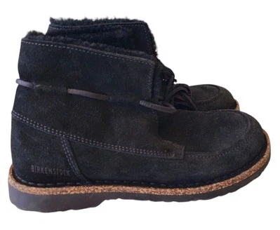 Birkenstock Bakki Fur Lined Boots Black Suede Size 37 - U.S. Ladie's 6 - Men's 4 - Image 1 of 4
