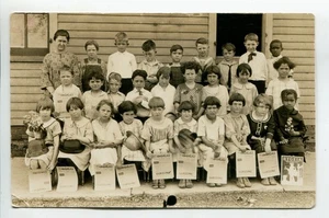 Jacksonville Illinois foto scuola, 1925 o 1926 vintage RPPC - Foto 1 di 2