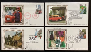 GB 1985 Royal  Mail FDCs x 4, Benham Silks, All Special pmks (BEN99) - Picture 1 of 1