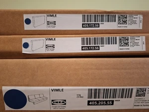 Ikea VIMLE Bezüge Sitzelement 3, Hillared dunkelblau 2x ARMLEHNEN 405.205.55 - Bild 1 von 5