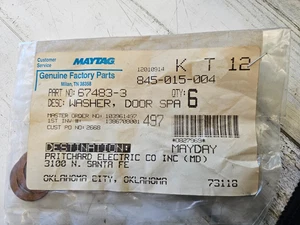 NEU OEM 67483-3 Whirlpool Waschmaschine, Türabstandshalter 2er Set 67483-2, 67483-5 - Bild 1 von 2