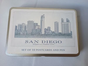 San Diego Starbucks 2007 Set 10 Postkarten mit Stift NEU versiegelt in Original Dose - Bild 1 von 8